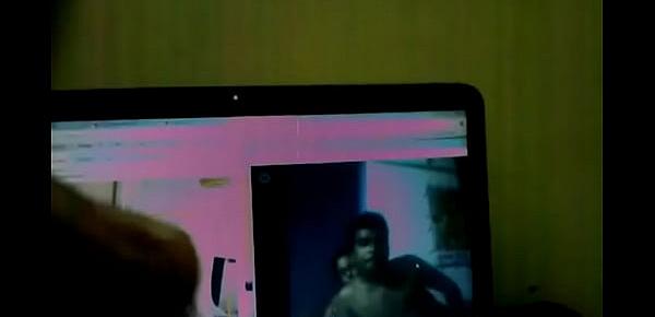  Deshi couple showing boobs on Facebook video chat